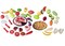 Play Food Kitchen Toys Set - 72 Piece Fake Fruits And Vegetables Toddler Cutting Play-Set